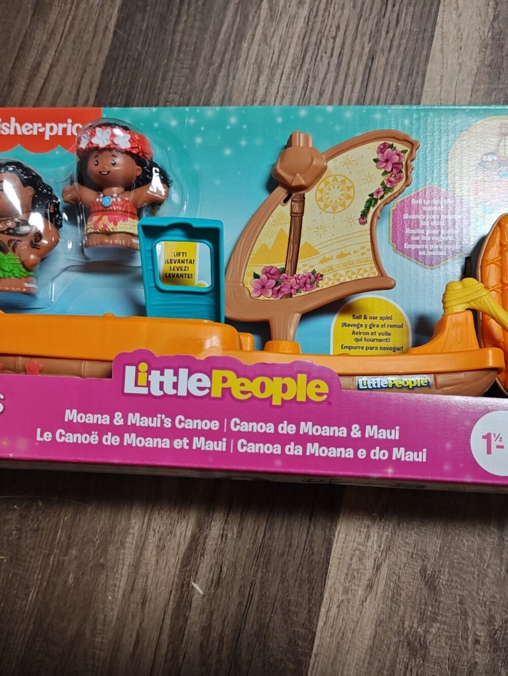 Little People Disney Princess MOANA & MAUI'S CANOE NEW